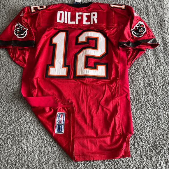 Vintage Authentic 1999 Adidas Trent Dilfer NFL Tampa Bay Buccaneers Jersey Sz 50 - Picture 8 of 10